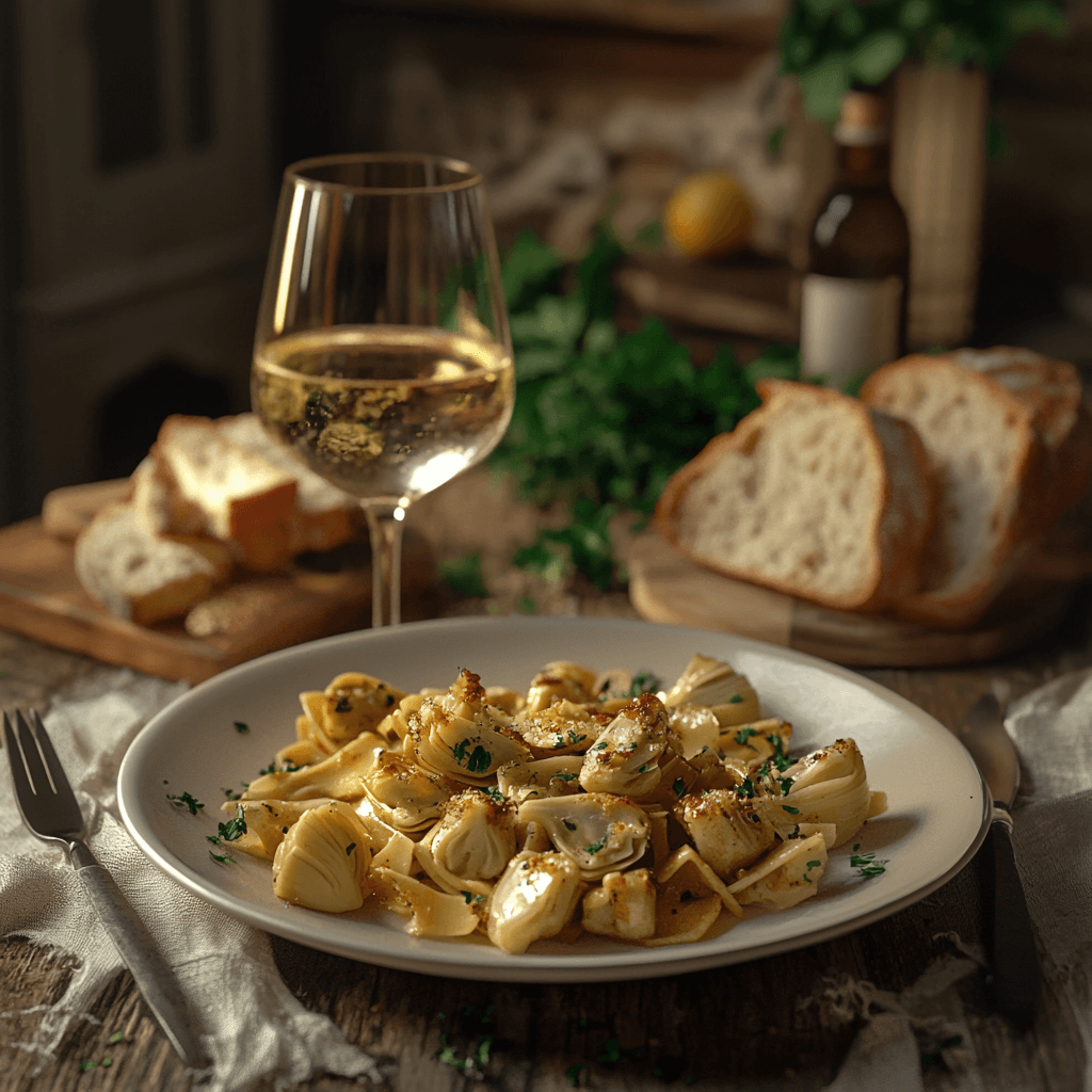 Crispy Artichoke Pasta