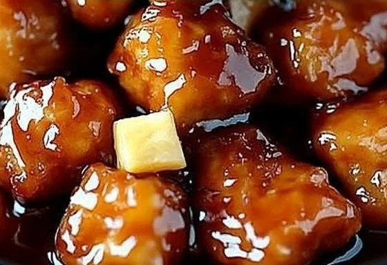 Delicious Brown Sugar Pineapple Chicken plated with vibrant vegetables