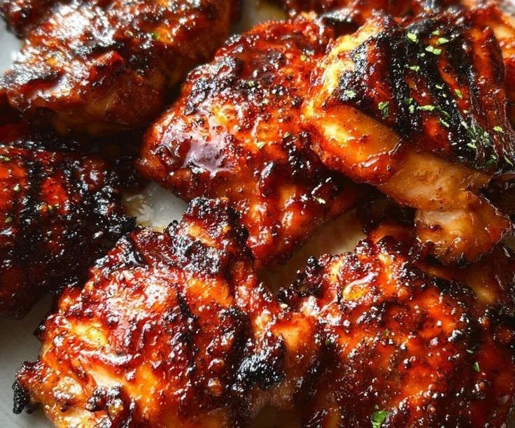 Caramelized BBQ Chicken Thighs in the Oven