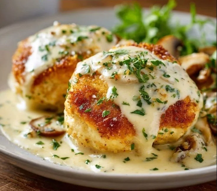 Chicken Pillows With Creamy Parmesan Sauce