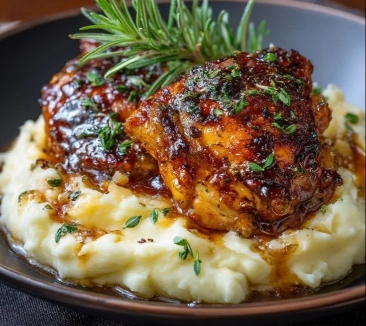 Chipotle Honey Chicken Thighs With Smoked Gouda Mashed Potatoes