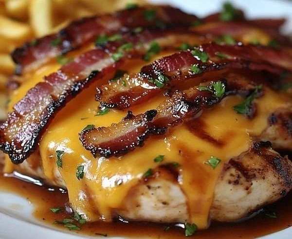 Cowboy BBQ Bacon Cheddar Chicken grilled to perfection