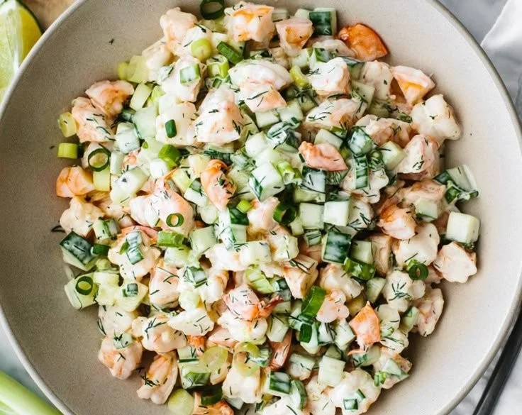 Healthy Cucumber Shrimp Salad