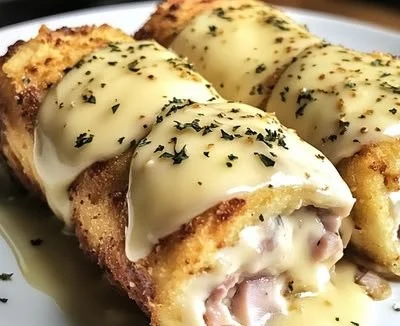 Indulge in Creamy Chicken Cordon Bleu Rolls for Dinner Tonight!