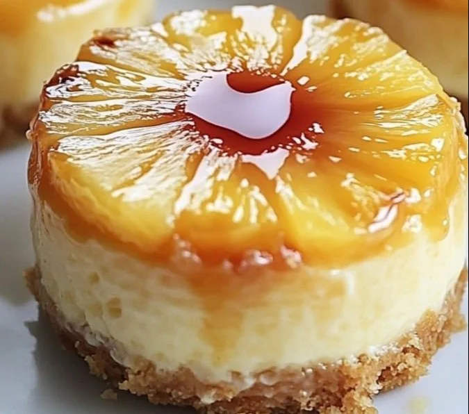 Mini Pineapple Upside-Down Cheesecakes
