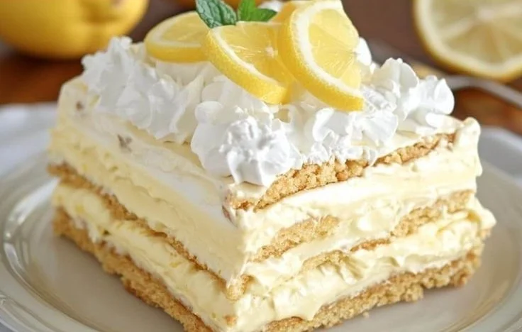 No-Bake Lemon Éclair Cake
