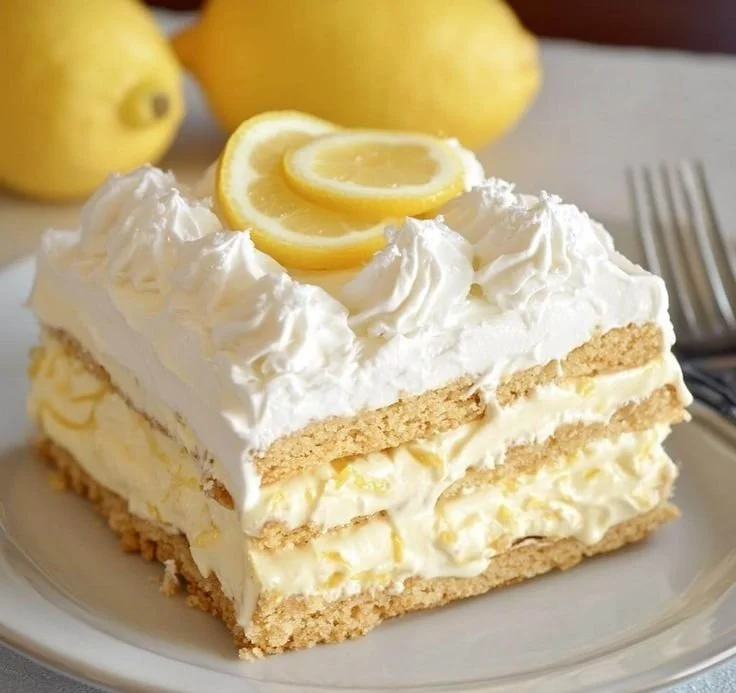 No-Bake Lemon Éclair Cake