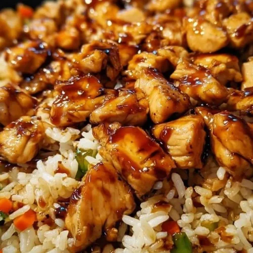 One-Pan Bold Honey BBQ Chicken served over flavorful rice