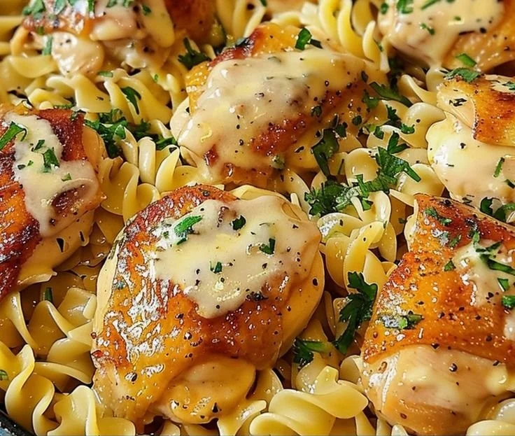 One-Pan Chicken with Buttered Noodles