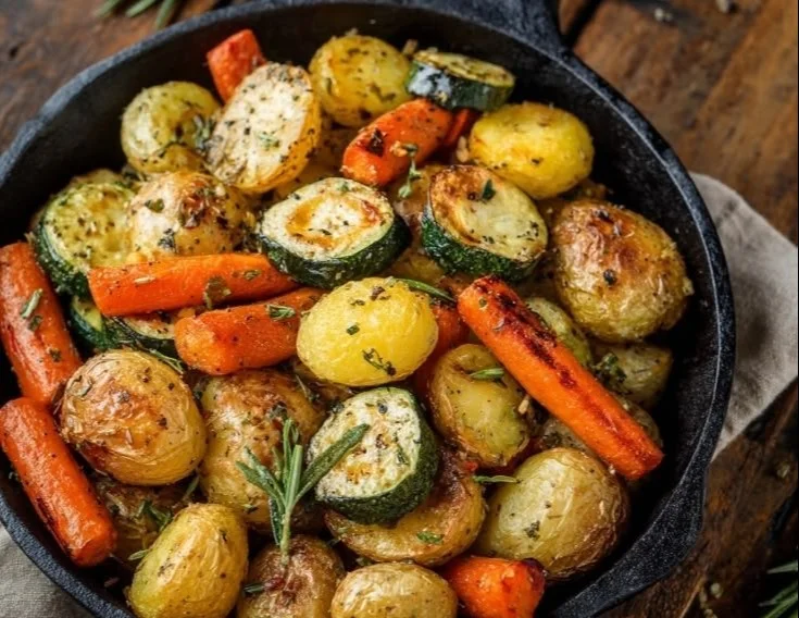 Roasted Potatoes, Carrots, and Zucchini