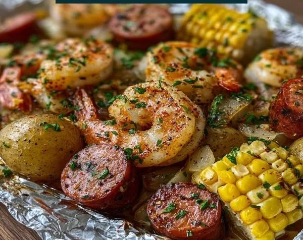 Shrimp and Sausage Foil Packs
