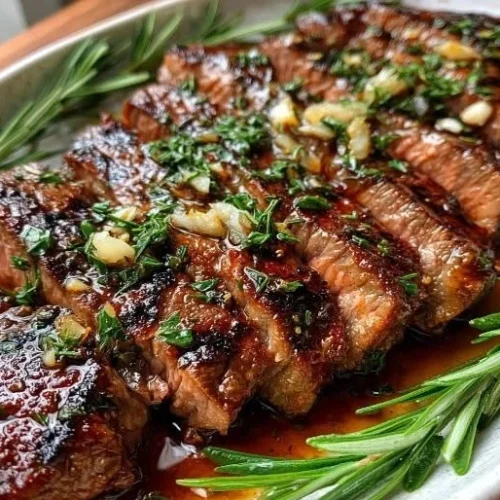 Delicious tangy garlic herb steak marinade for grilling