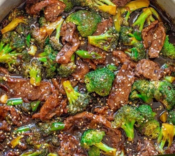Delicious Beef With Broccoli dish served with rice