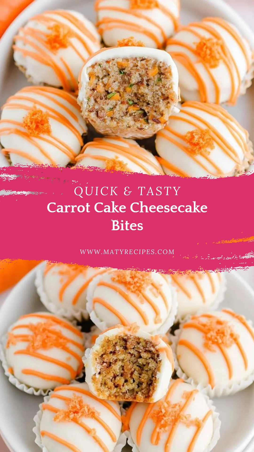 Carrot Cake Cheesecake Bites