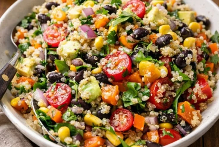 Chili Lime Quinoa Black Bean Salad
