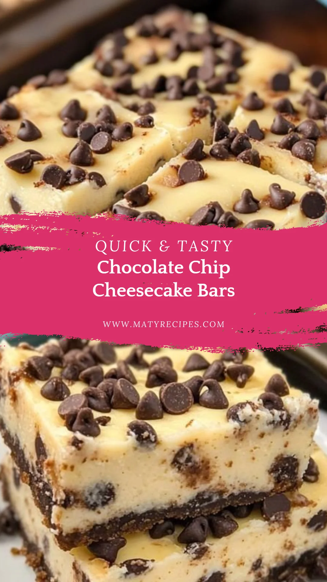 Chocolate Chip Cheesecake Bars
