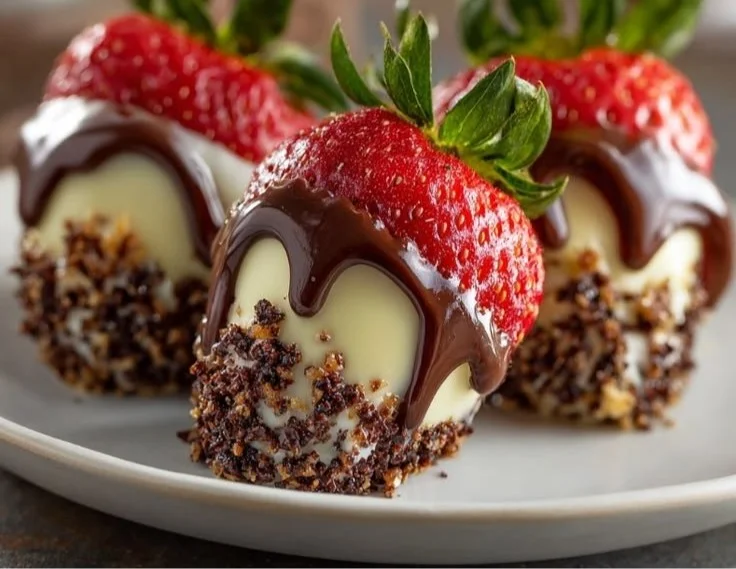 Chocolate Covered Cheesecake Strawberries