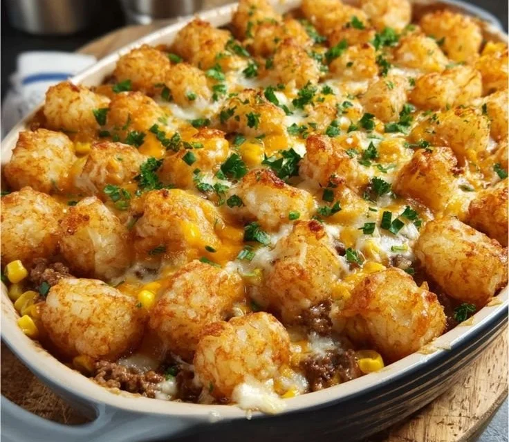Cowboy Beef Tater Tot Casserole