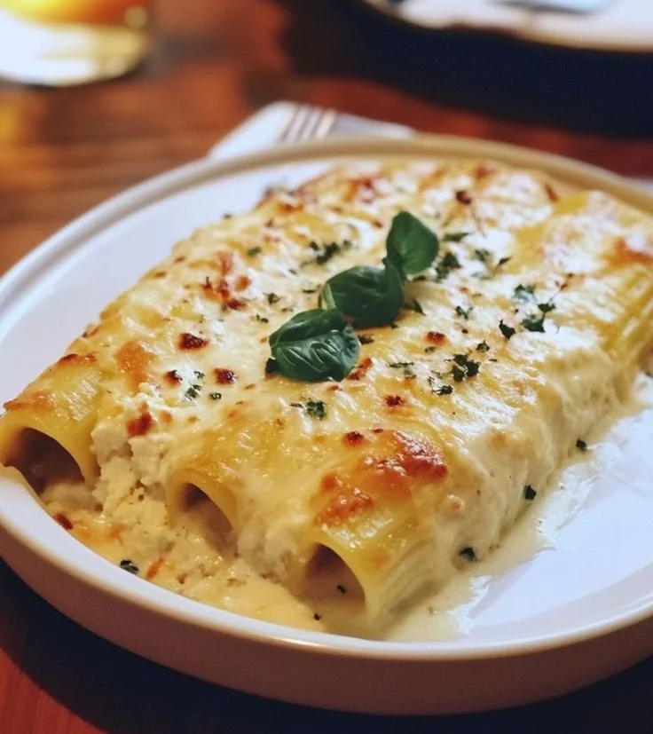 Crab and Ricotta Manicotti