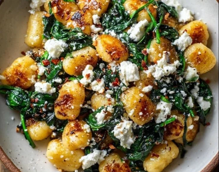 Creamy Gnocchi with Spinach and Feta