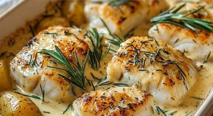 Creamy Rosemary Cod with Potatoes