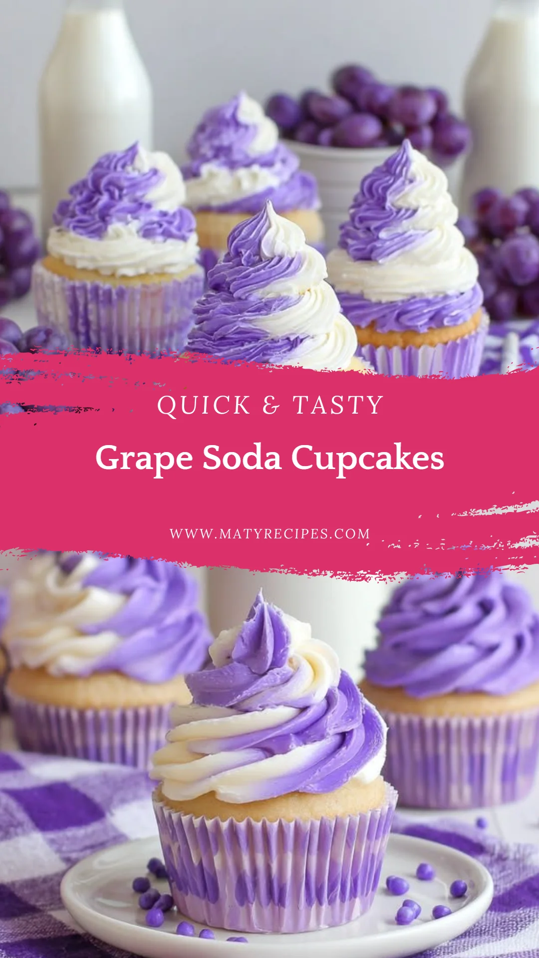 Grape Soda Cupcakes