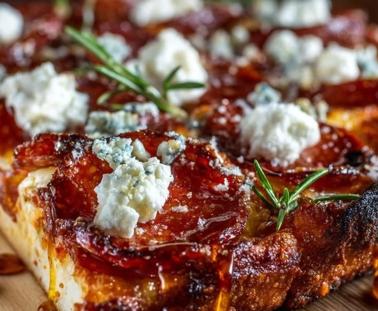 Hot Honey Pepperoni Ricotta Pizza