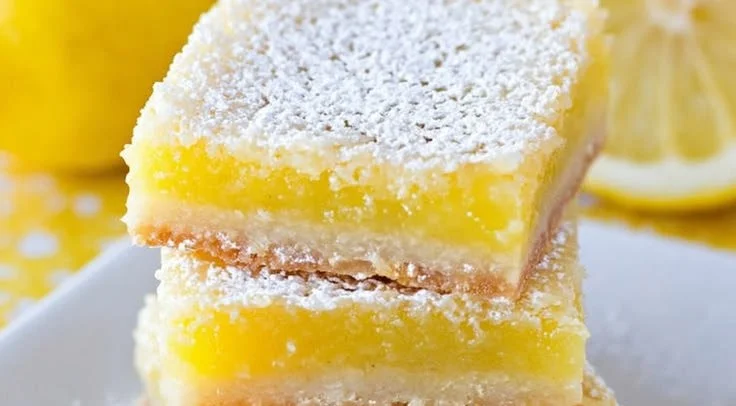 Delicious homemade lemon bars with a crispy crust and creamy lemon filling