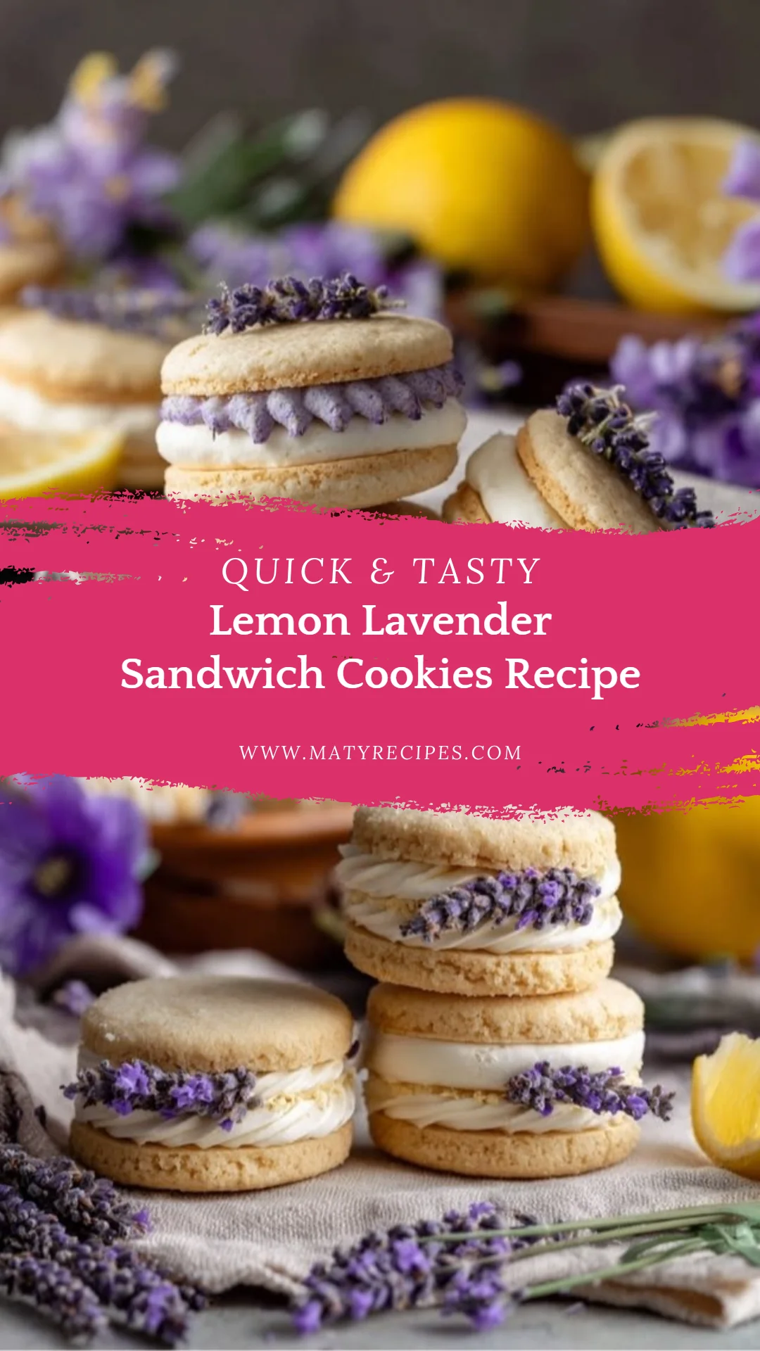 Lemon Lavender Sandwich Cookies Recipe