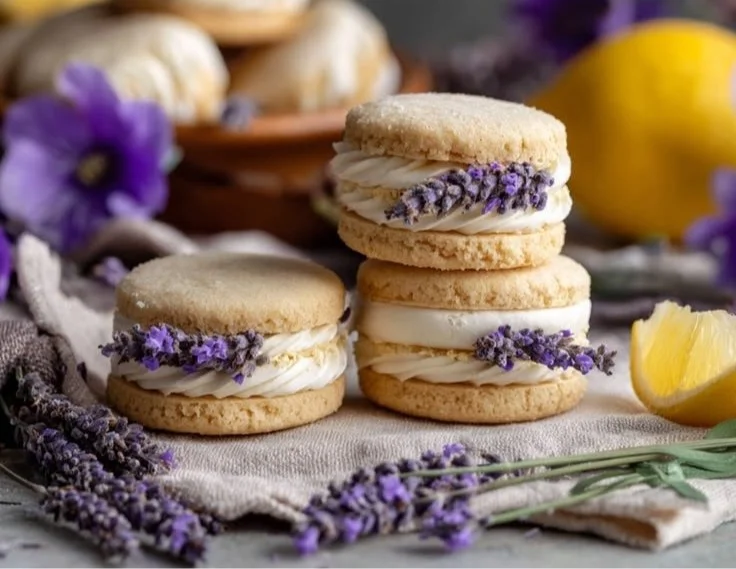 Lemon Lavender Sandwich Cookies Recipe
