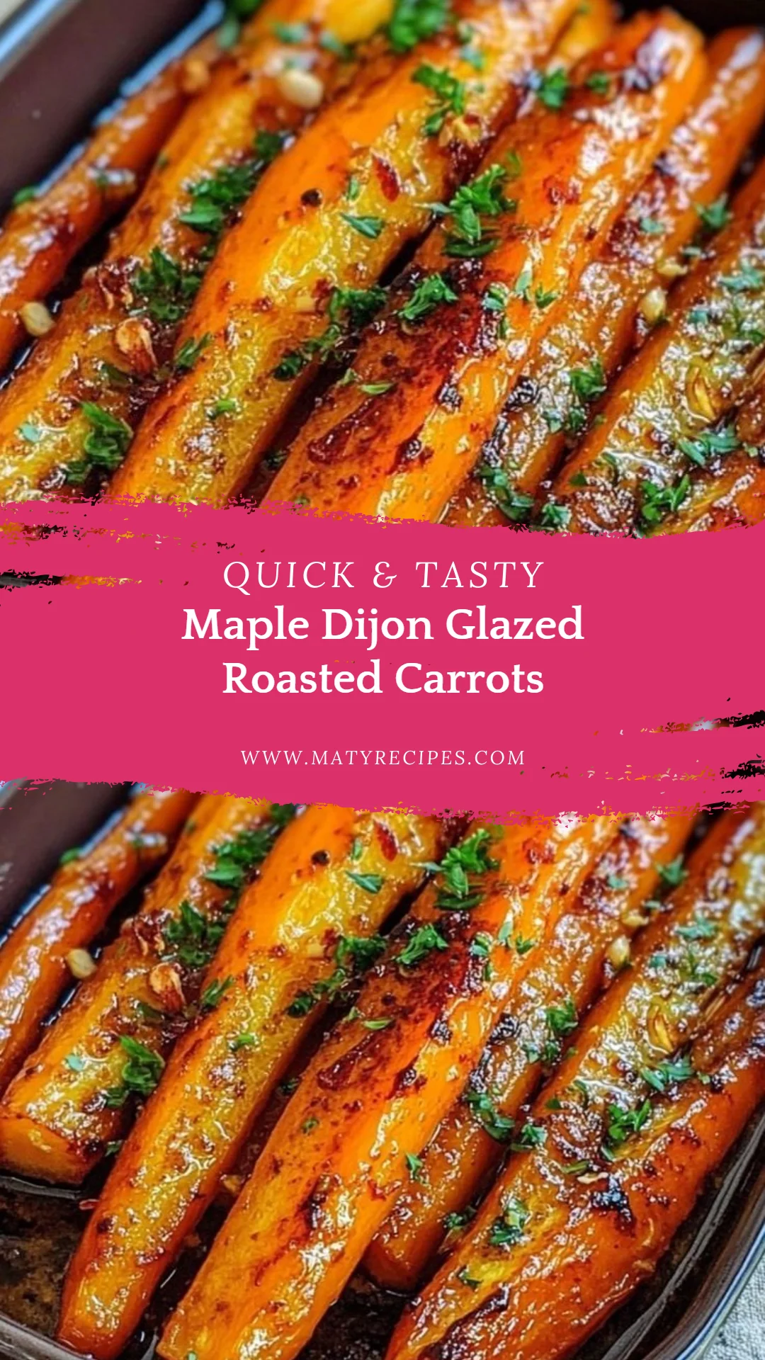 Maple Dijon Glazed Roasted Carrots