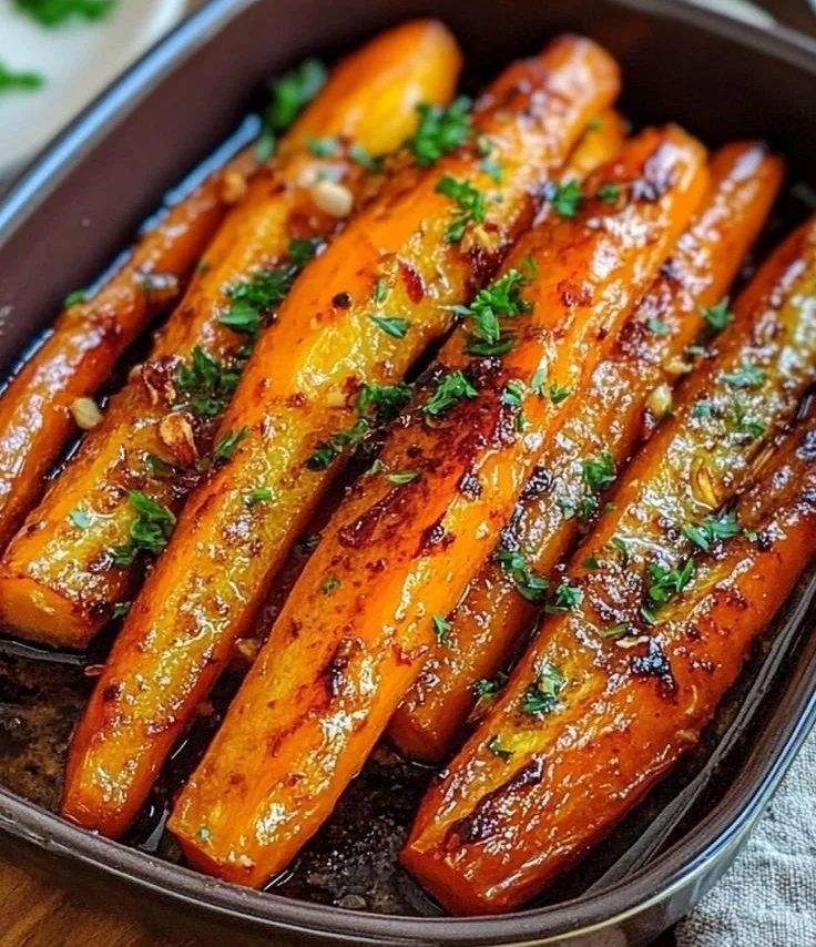 Maple Dijon Glazed Roasted Carrots