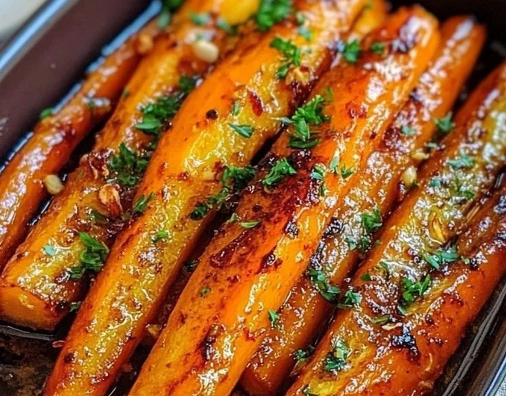 Maple Dijon Glazed Roasted Carrots