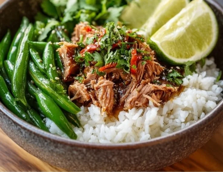 Michael's Quick Brown Rice with Tuna and Green Beans