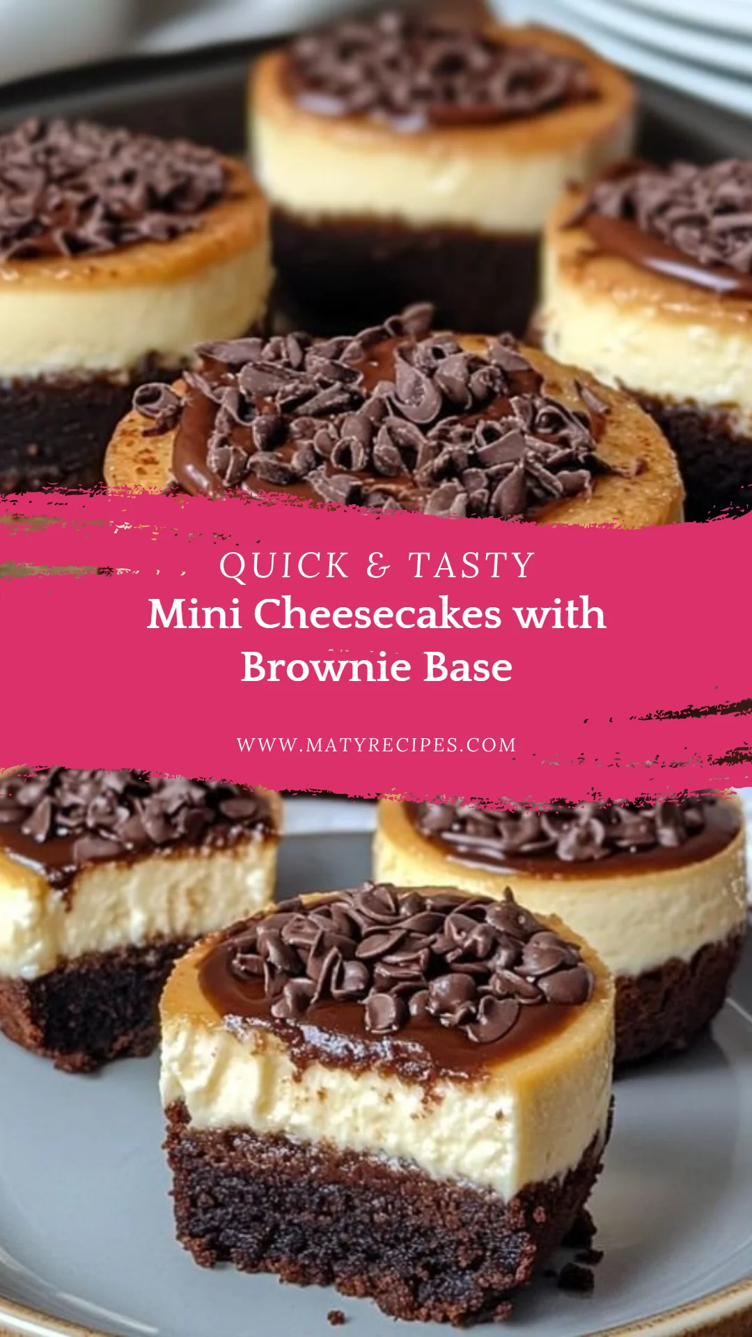 Mini Cheesecakes with Brownie Base