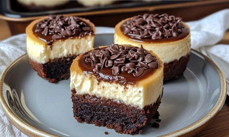 Mini Cheesecakes with Brownie Base