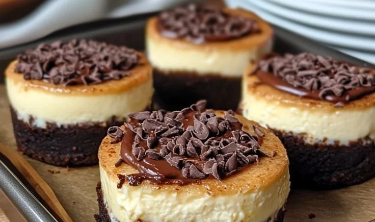 Mini Cheesecakes with Brownie Base