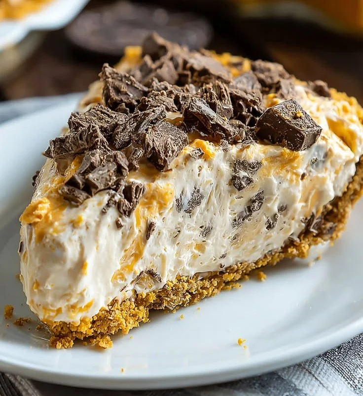 No-Bake Butterfinger Pie