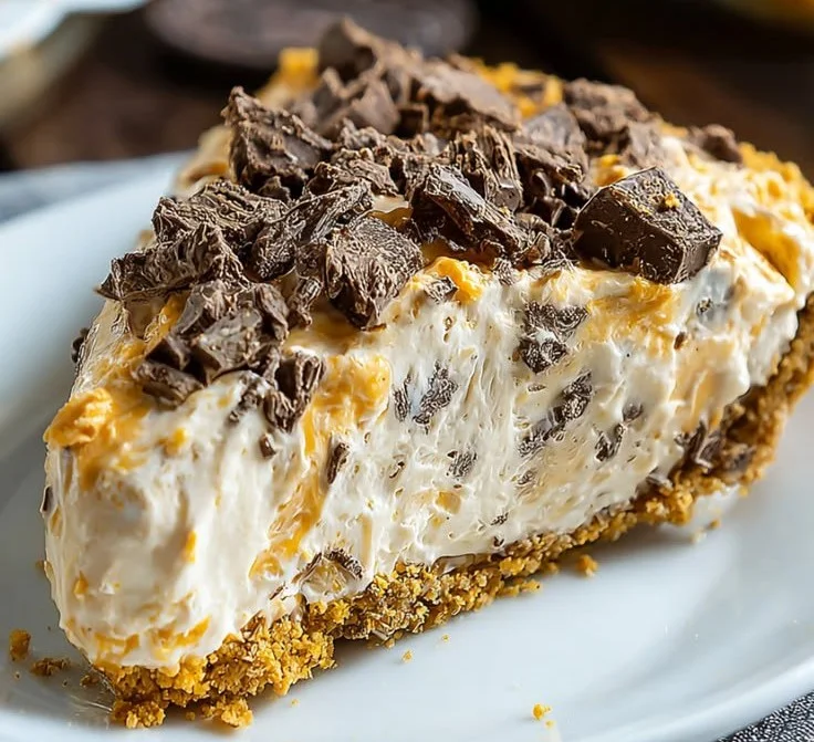 No-Bake Butterfinger Pie