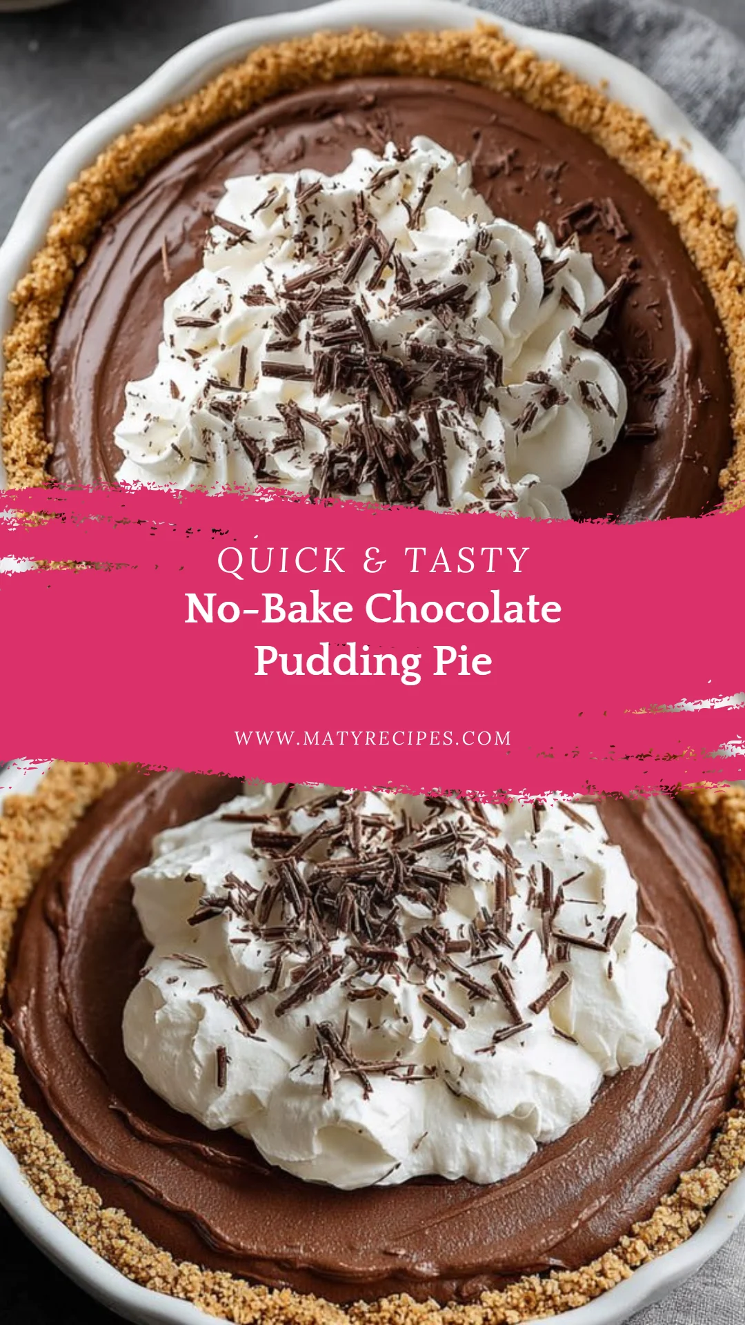 No-Bake Chocolate Pudding Pie