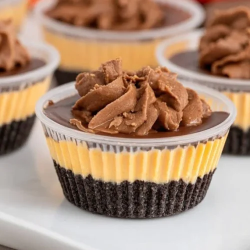 No-Bake Reese's Dessert Cups ready to enjoy