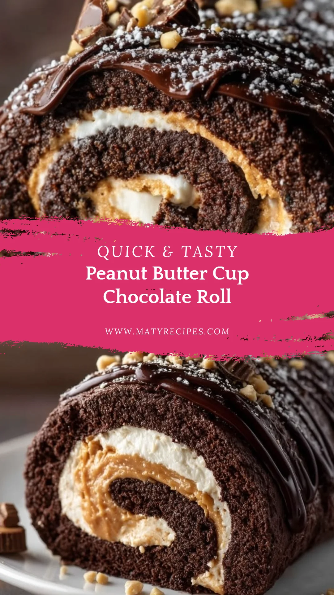 Peanut Butter Cup Chocolate Roll