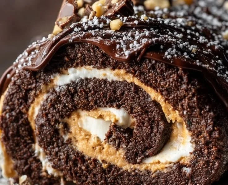 Peanut Butter Cup Chocolate Roll
