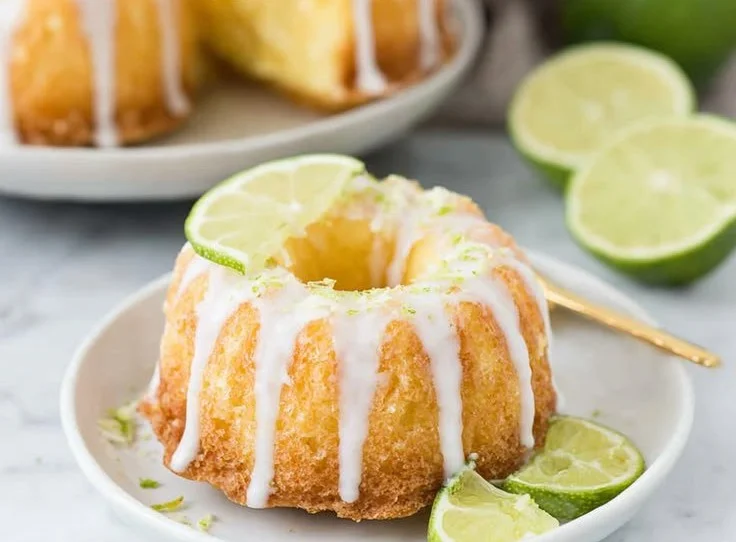 Pineapple Lime Mini Bundt Cakes