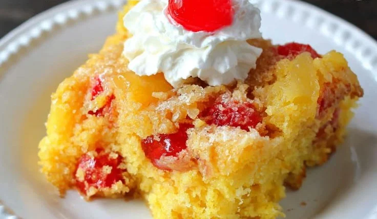 Pineapple Upside Down Dump Cake