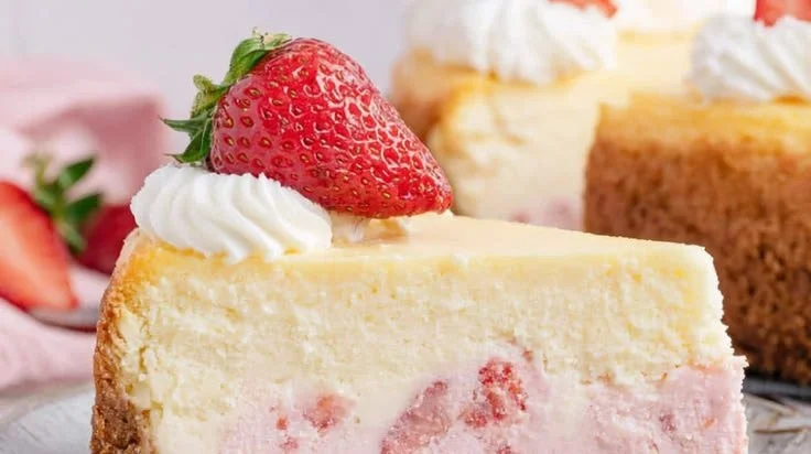 Strawberries and Cream Cheesecake