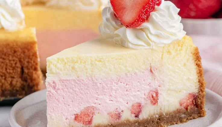 Strawberries and Cream Cheesecake
