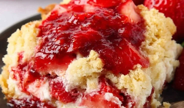 Strawberry Cheesecake Dump Cake