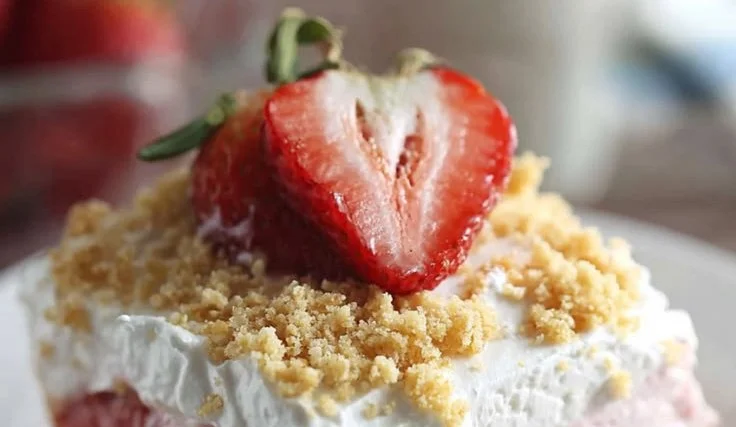 Strawberry Cheesecake Poke Cake