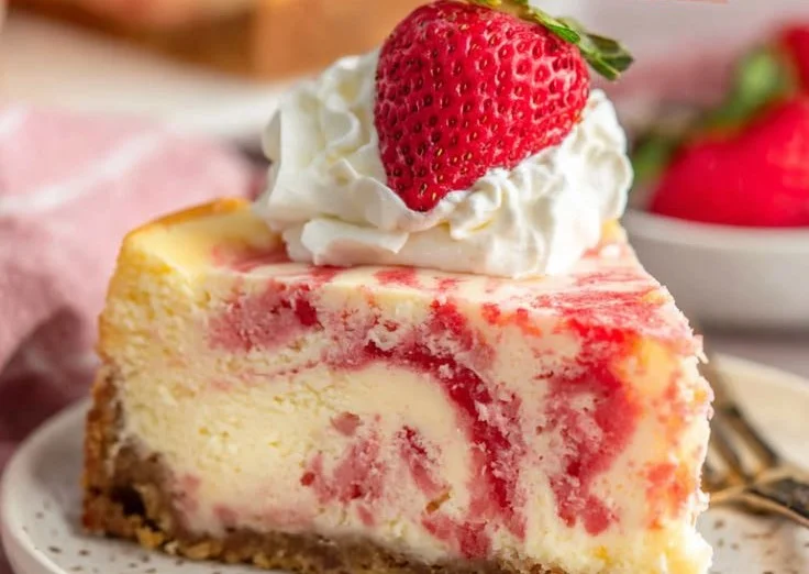 Strawberry Swirl Cheesecake